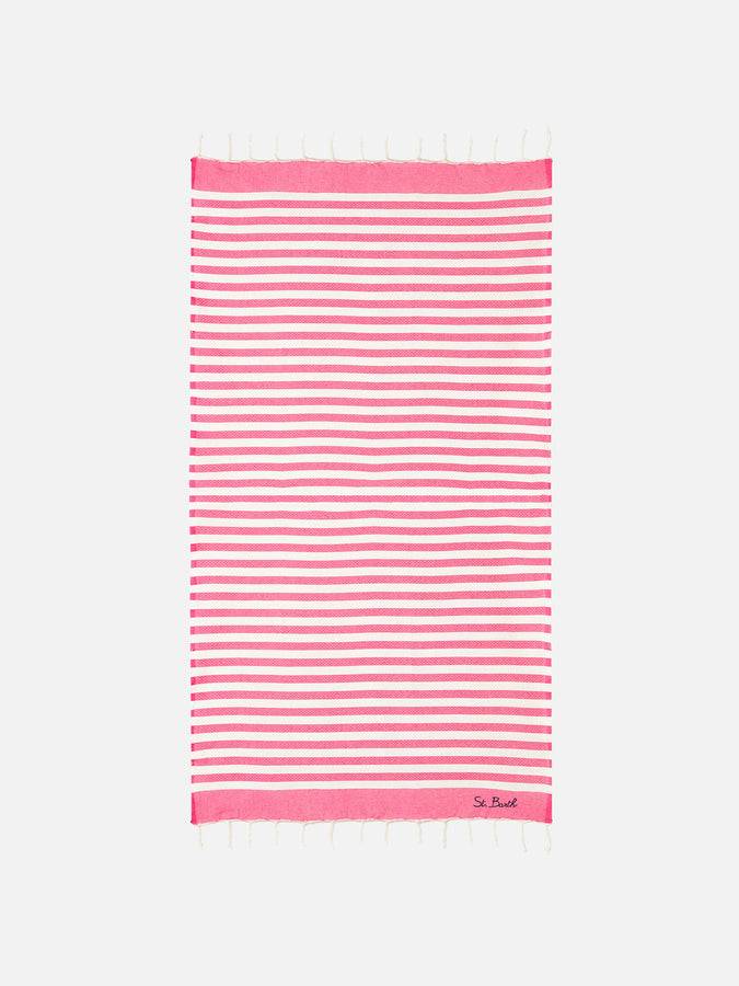 Mc2 Saint Barth Asciugamano fouta classico a nido d'ape con stampa a righe