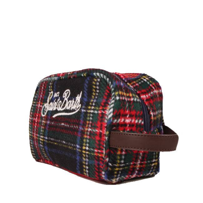 Mc2 Saint Barth Beauty Case In Tessuto Tartan Patchwork