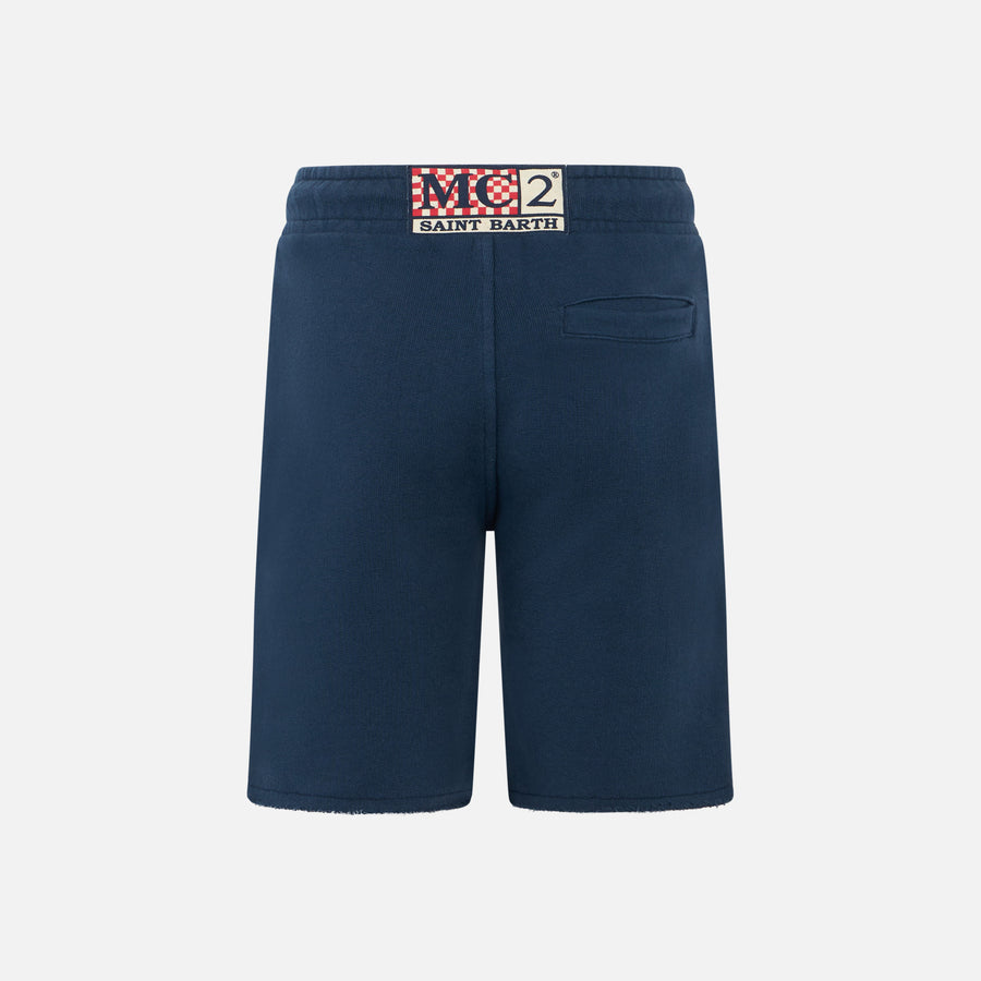 Mc2 Saint Barth Bermuda Da Bambino In Cotone Blu Navy