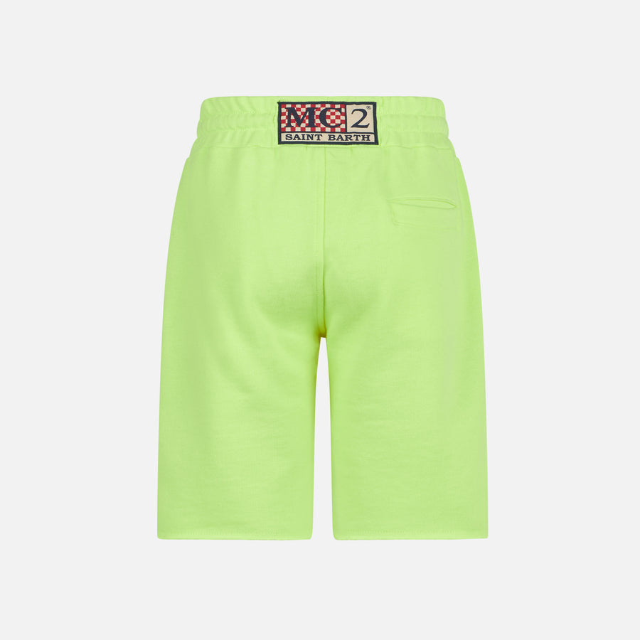 Mc2 Saint Barth Bermuda Da Bambino In Cotone Giallo Fluo