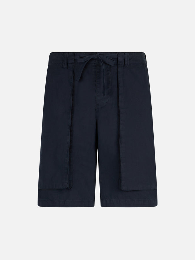 Mc2 Saint Barth Bermuda Da Uomo Blu Con Tasche Laterali