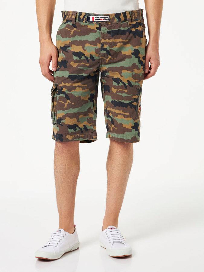 Mc2 Saint Barth Bermuda da uomo camouflage cargo con tasche
