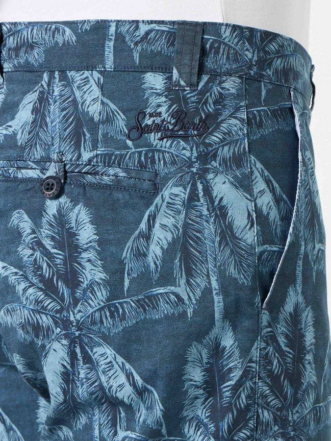 Mc2 Saint Barth Bermuda Da Uomo In Cotone Con Stampa Palme