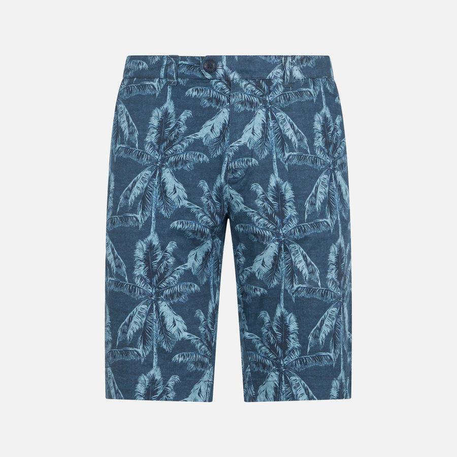 Mc2 Saint Barth Bermuda Da Uomo In Cotone Con Stampa Palme