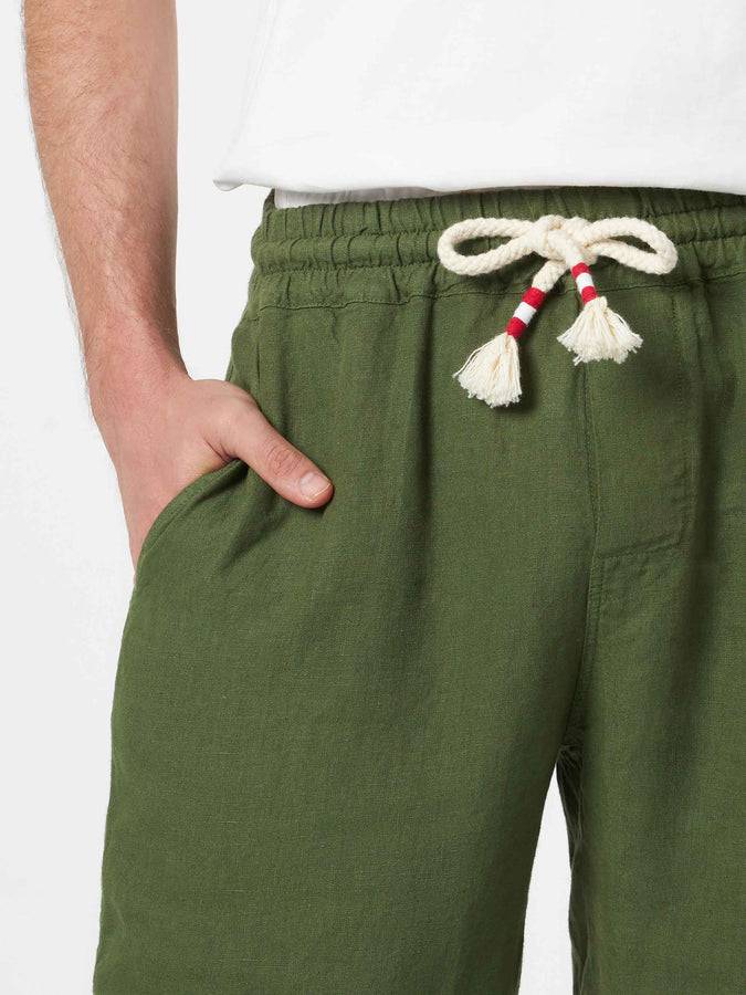 Mc2 Saint Barth Bermuda Da Uomo In Lino Verde Militare Marsiglia
