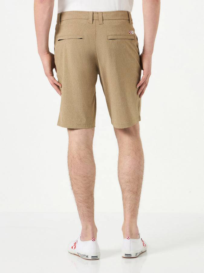 Mc2 Saint Barth Bermuda Da Uomo In Tessuto Ripstop Beige