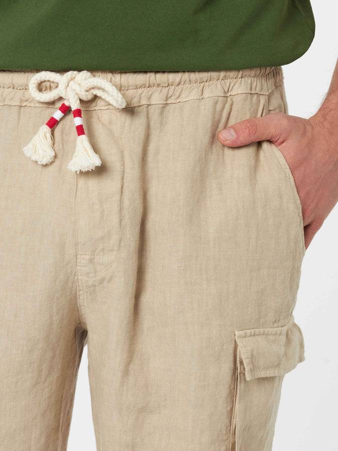 Mc2 Saint Barth Bermuda Da Uomo Lino Beige Marsiglia