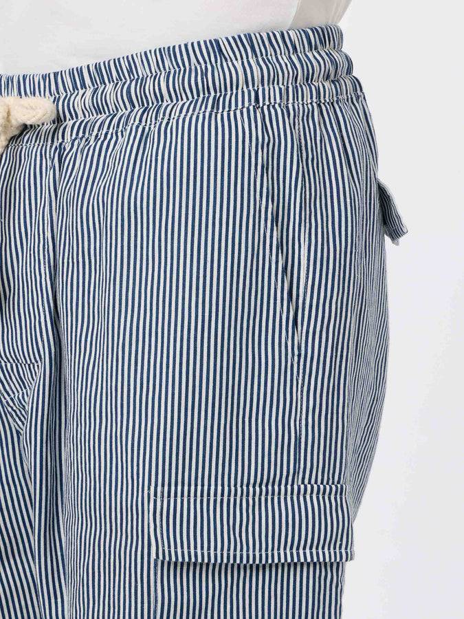 Mc2 Saint Barth Bermuda Da Uomo Marsiglia In Lino Rigato Blu