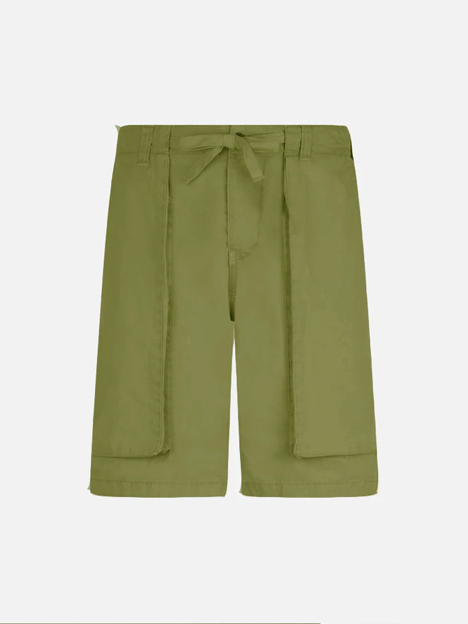 Mc2 Saint Barth Bermuda Da Uomo Verde Militare Con Tasche Laterali