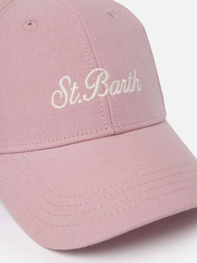 Mc2 Saint Barth Berretto Da Baseball Ricamato In Lino Catcher