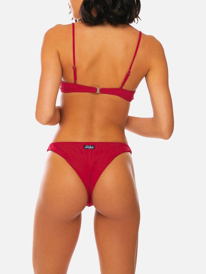 Mc2 Saint Barth Bikini A Bralette Bordeaux A Costine Con Slip Sgambato