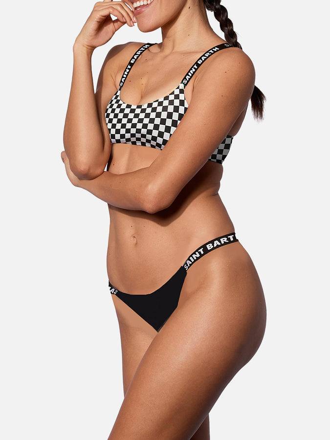 Mc2 Saint Barth Bikini a bralette con stampa a quadri
