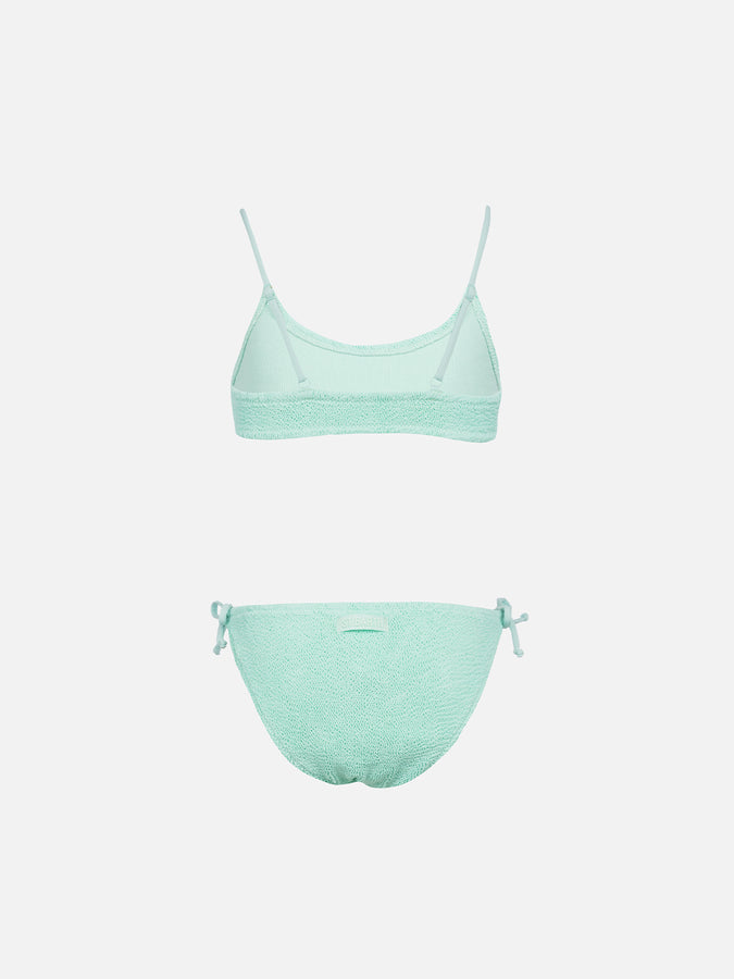 Mc2 Saint Barth Bikini A Bralette Crinkle Da Bambina Verde Salvia Jaiden