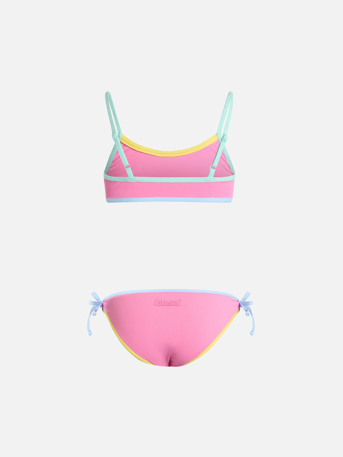 Mc2 Saint Barth Bikini A Bralette Da Bambina Jaiden Con Patch In Spugna St. Barth Barth
