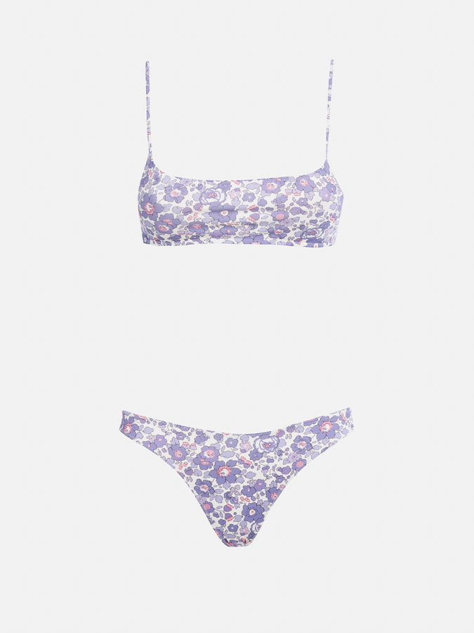Mc2 Saint Barth Bikini A Bralette Da Donna Betsy Sadie Naomi | REALIZZATO CON TESSUTO LIBERTY