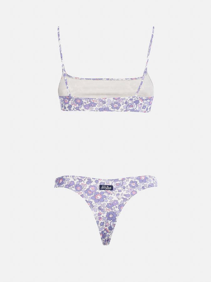 Mc2 Saint Barth Bikini A Bralette Da Donna Betsy Sadie Naomi | REALIZZATO CON TESSUTO LIBERTY