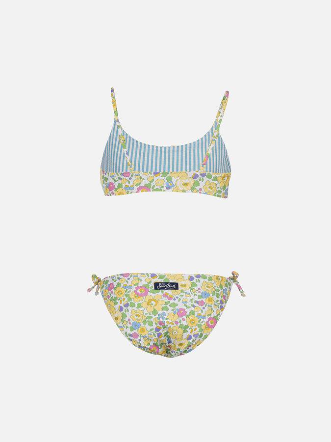 Mc2 Saint Barth Bikini A Bralette Double Face Da Bambina Jaiden | REALIZZATO CON TESSUTO LIBERTY