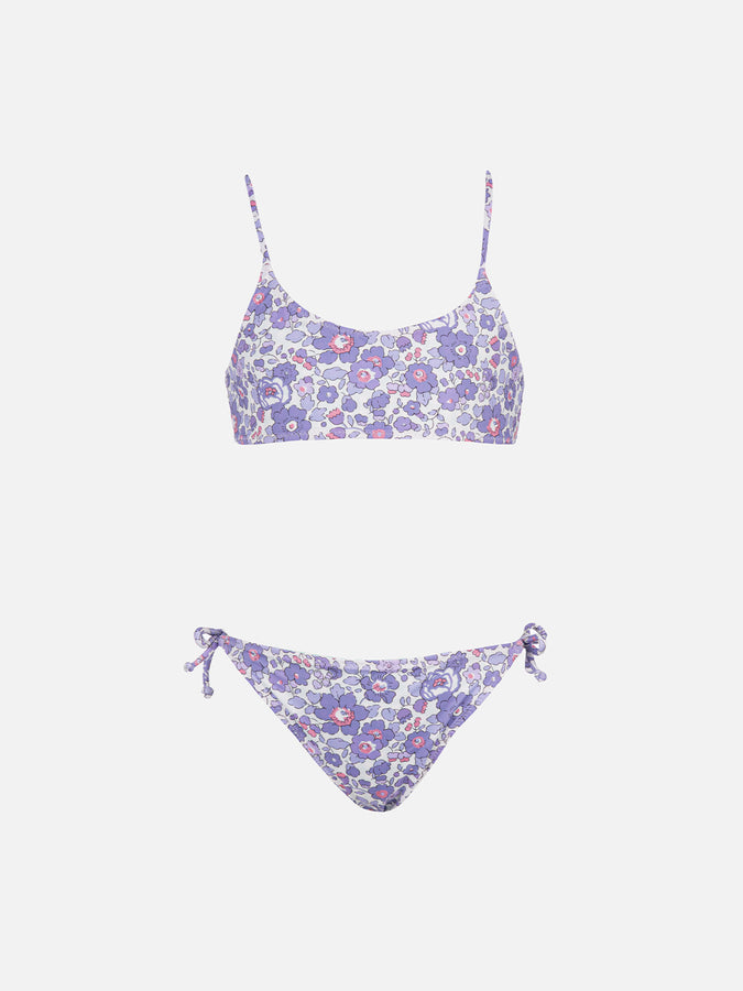 Mc2 Saint Barth Bikini a bralette double face da bambina Jaiden | REALIZZATO CON TESSUTO LIBERTY