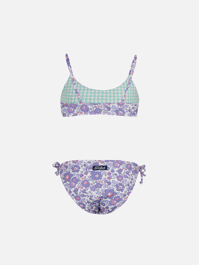 Mc2 Saint Barth Bikini A Bralette Double Face Da Bambina Jaiden | REALIZZATO CON TESSUTO LIBERTY