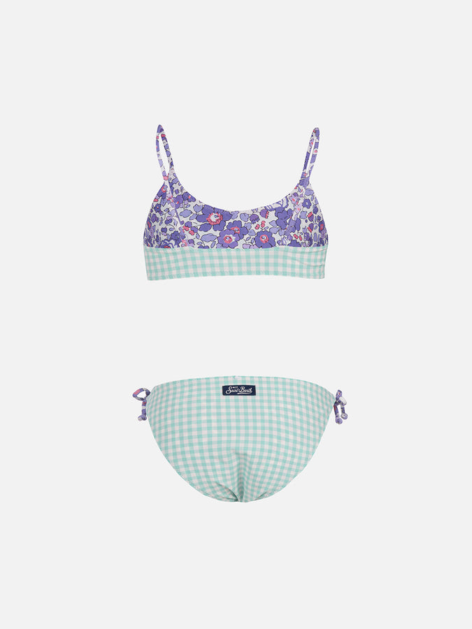 Mc2 Saint Barth Bikini A Bralette Double Face Da Bambina Jaiden | REALIZZATO CON TESSUTO LIBERTY
