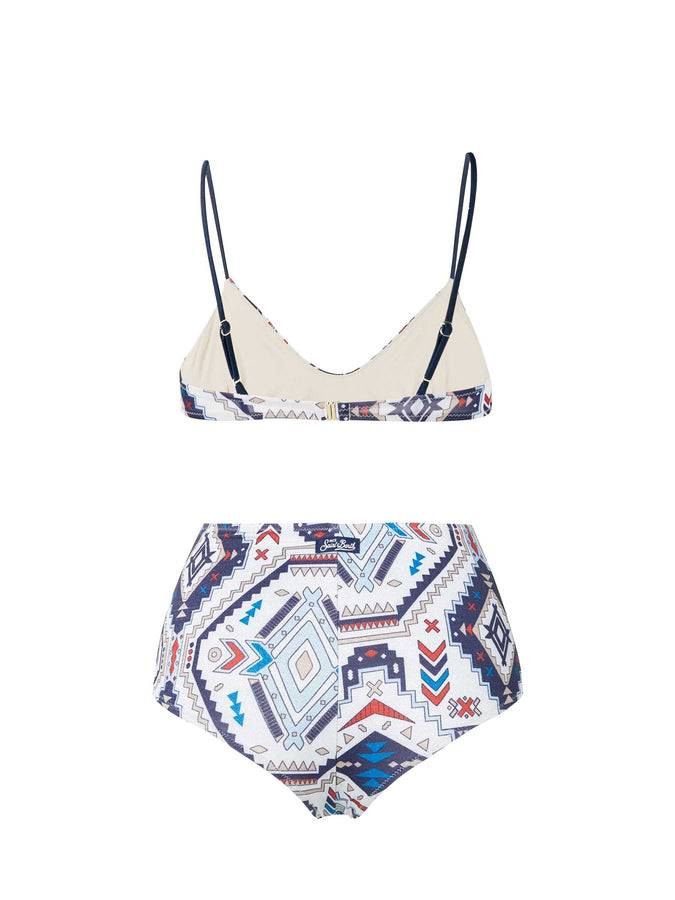 Mc2 Saint Barth Bikini A Bralette Glitterato Stile Azteco