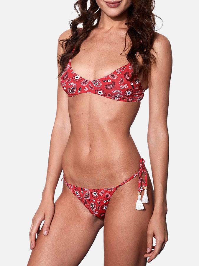 Mc2 Saint Barth Bikini A Bralette Rosso Stile Gipsy