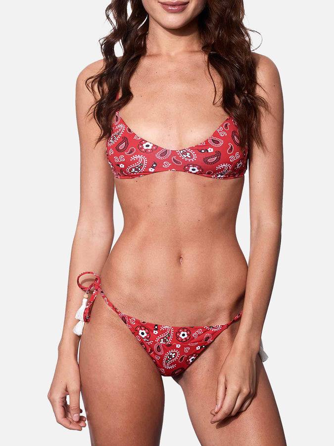 Mc2 Saint Barth Bikini a bralette rosso stile gipsy