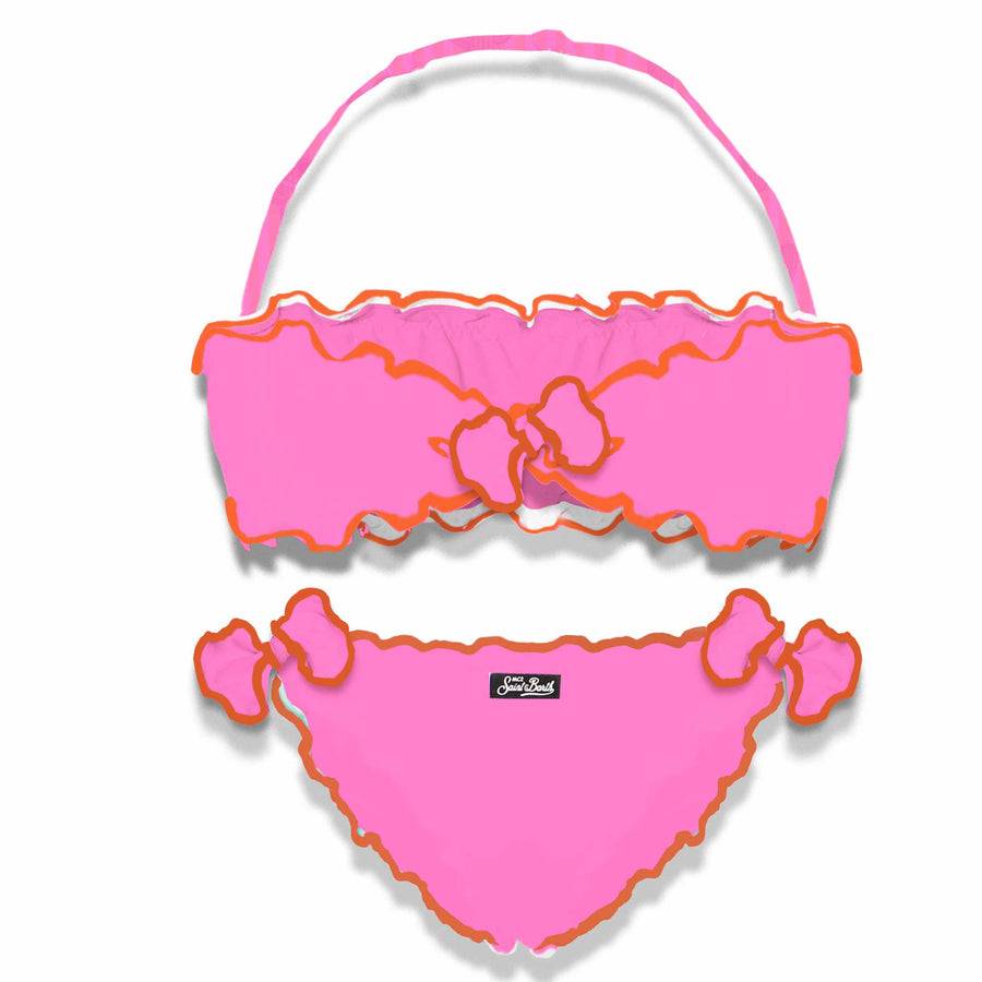 Mc2 Saint Barth Bikini A Fascia Da Bambina Con Borchia Stella