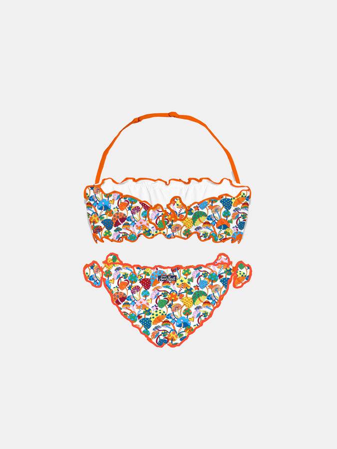 Mc2 Saint Barth Bikini A Fascia Da Bambina Con Stampa Liberty | EDIZIONE SPECIALE LIBERTY