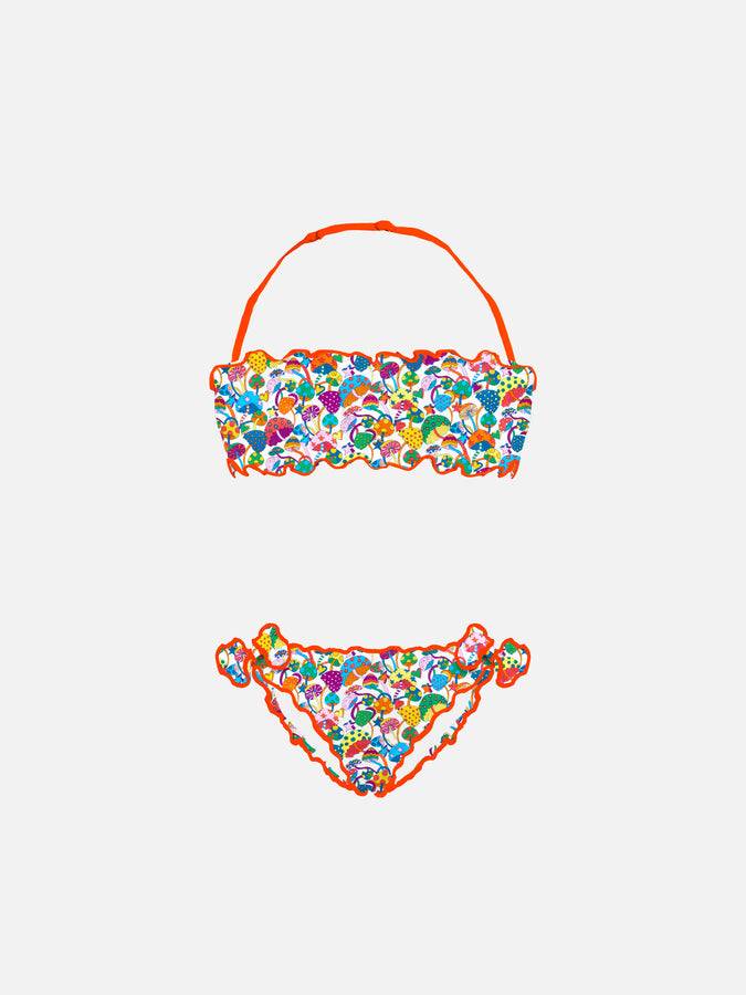 Mc2 Saint Barth Bikini a fascia da bambina con stampa Liberty | EDIZIONE SPECIALE LIBERTY