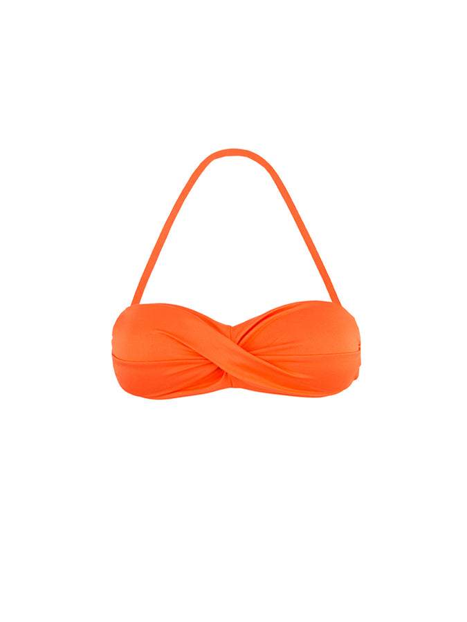 Mc2 Saint Barth Bikini A Fascia Drappeggiato Arancione