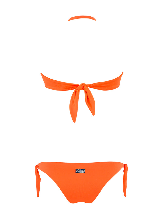 Mc2 Saint Barth Bikini A Fascia Drappeggiato Arancione