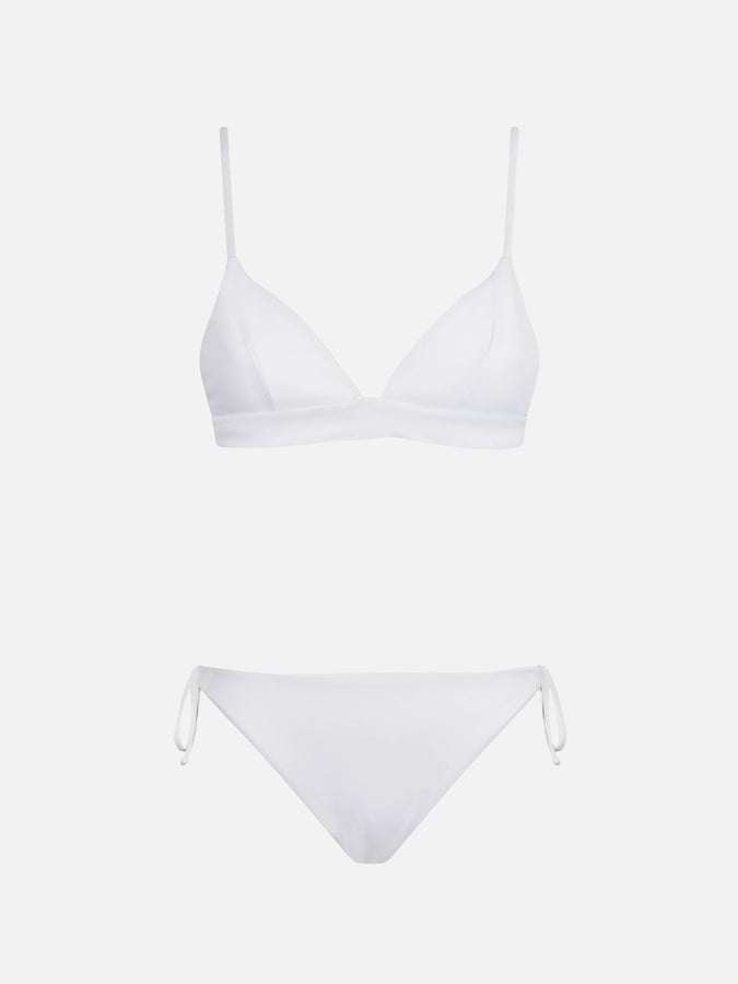 Mc2 Saint Barth Bikini A Triangolo A Costine Bianco