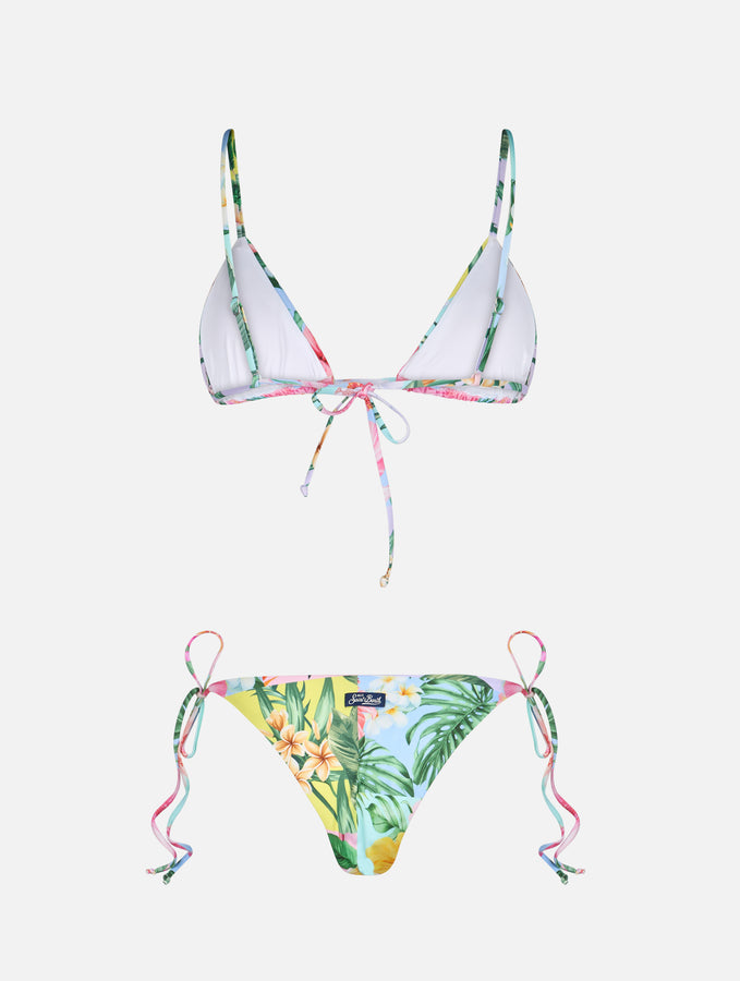 Mc2 Saint Barth Bikini A Triangolo Color Patch Fiore