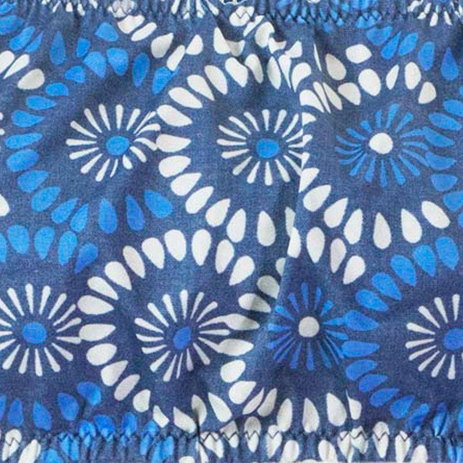Mc2 Saint Barth Bikini A Triangolo Con Stampa Denim A Fiori