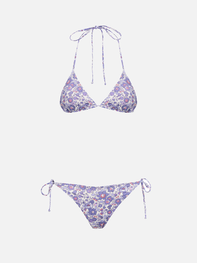 Mc2 Saint Barth Bikini A Triangolo Da Donna Betsy Leah Virgo | REALIZZATO CON TESSUTO LIBERTY
