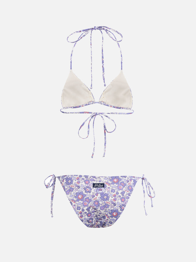 Mc2 Saint Barth Bikini A Triangolo Da Donna Betsy Leah Virgo | REALIZZATO CON TESSUTO LIBERTY