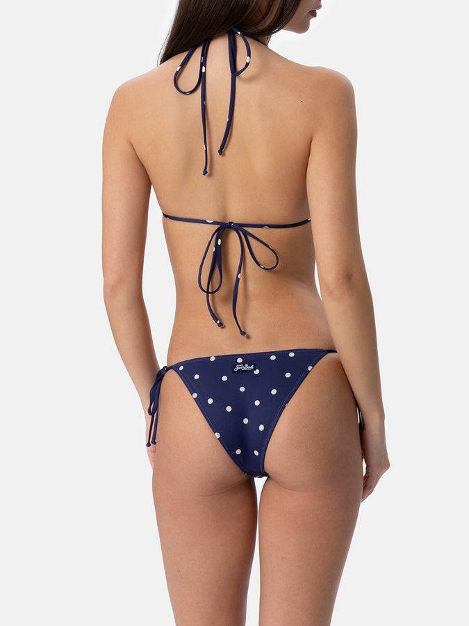 Mc2 Saint Barth Bikini A Triangolo Da Donna Leah Marielle Con Stampa A Pois