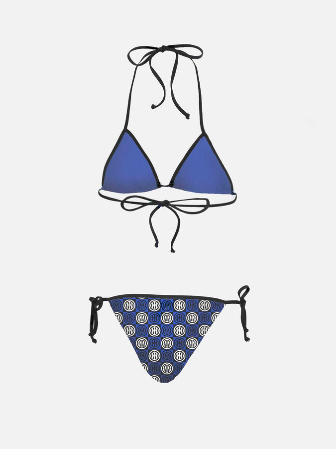 Mc2 Saint Barth Bikini A Triangolo Da Donna Maleah Con Stampa Loghi Inter | INTER SPECIAL EDITION