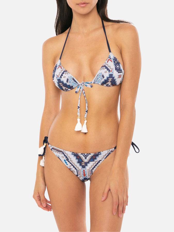 Mc2 Saint Barth Bikini a triangolo glitter stile azteco