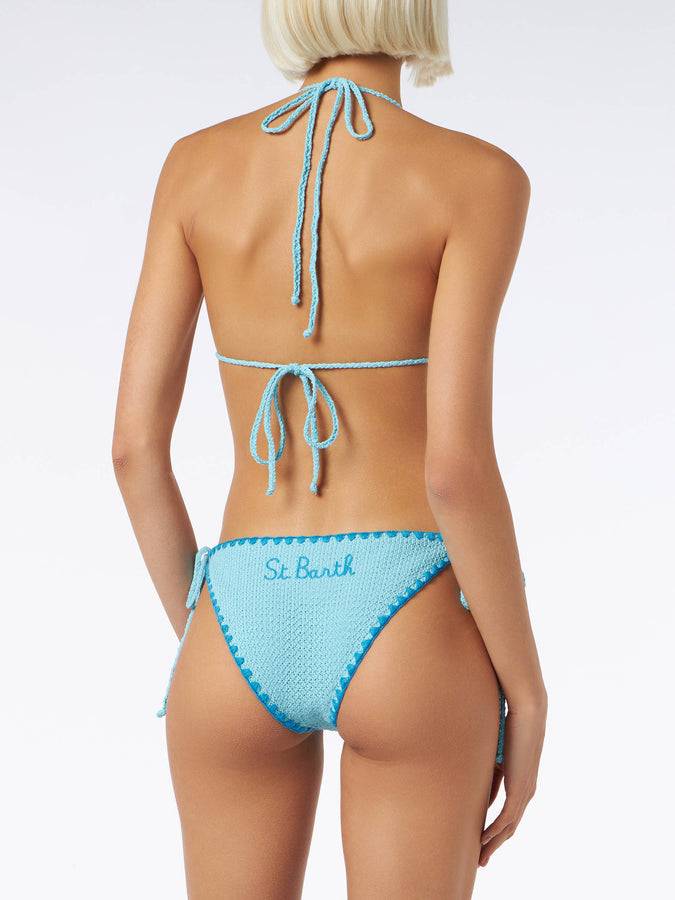 Mc2 Saint Barth Bikini All'uncinetto Con Patch Margherita