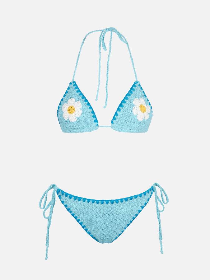 Mc2 Saint Barth Bikini All'uncinetto Con Patch Margherita