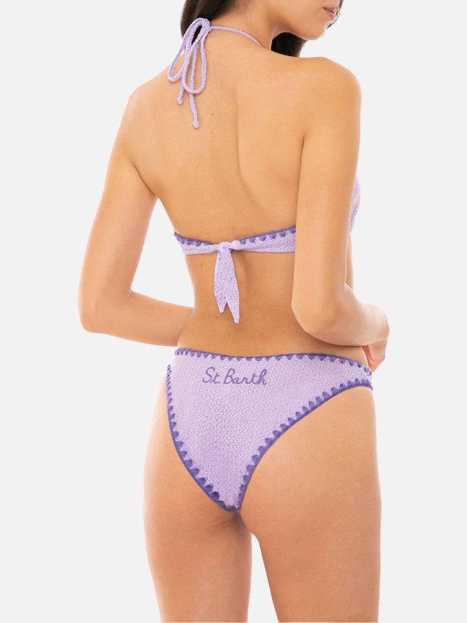 Mc2 Saint Barth Bikini All'uncinetto Con Top All'americana