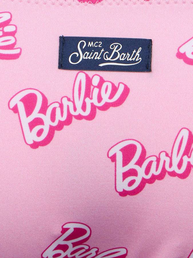 Mc2 Saint Barth Bikini Bralette Rosa Per Bambina Jaiden Con Stampa Logo Barbie| EDIZIONE SPECIALE BARBIE
