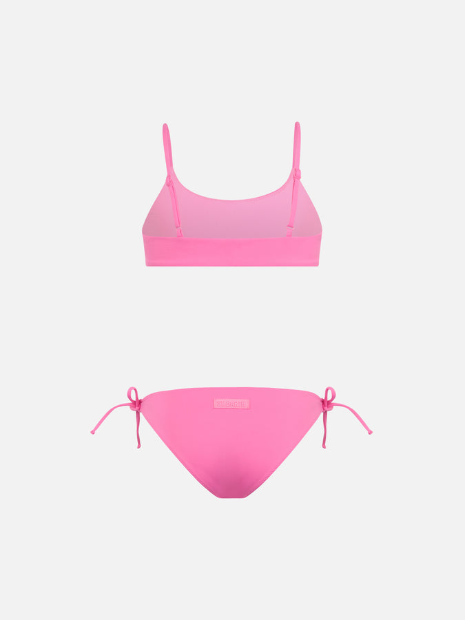 Mc2 Saint Barth Bikini Bralette Rosa Per Bambina Jaiden Con Strass