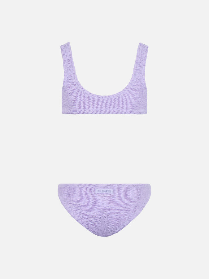 Mc2 Saint Barth Bikini Classico Crinkle Da Bambina Lilla Baker