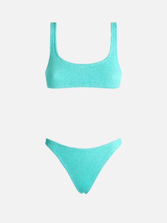 Mc2 Saint Barth Bikini Classico Crinkle Da Donna Verde Acqua Naima Elise