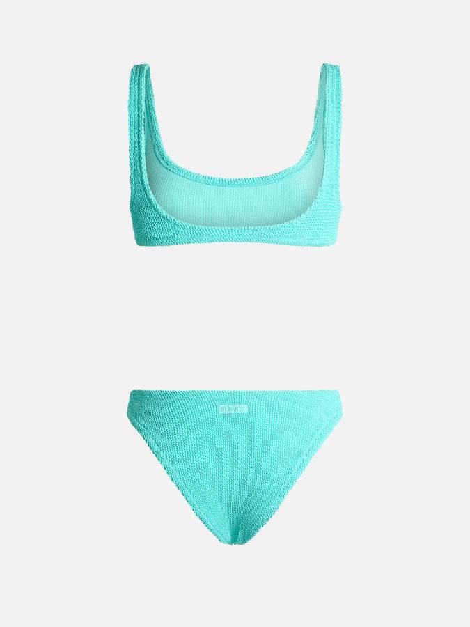 Mc2 Saint Barth Bikini Classico Crinkle Da Donna Verde Acqua Naima Elise