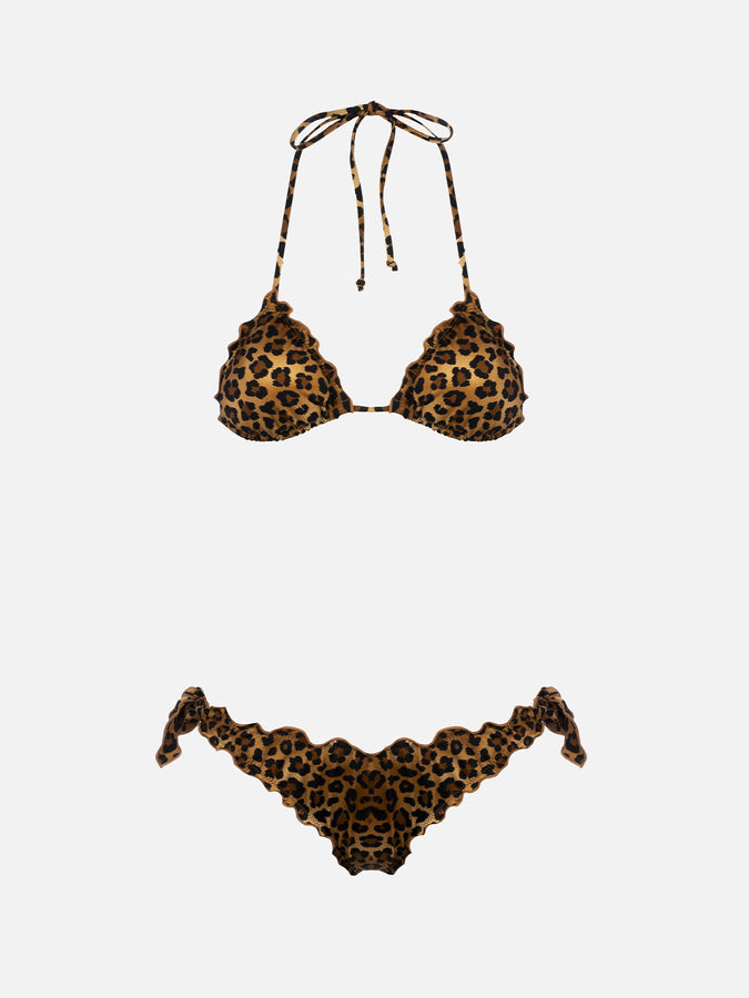Mc2 Saint Barth Bikini Classico Da Donna A Triangolo Animalier Sarius
