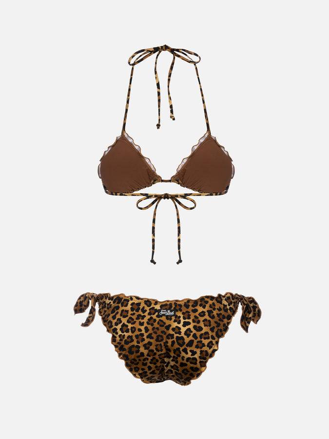 Mc2 Saint Barth Bikini Classico Da Donna A Triangolo Animalier Sarius